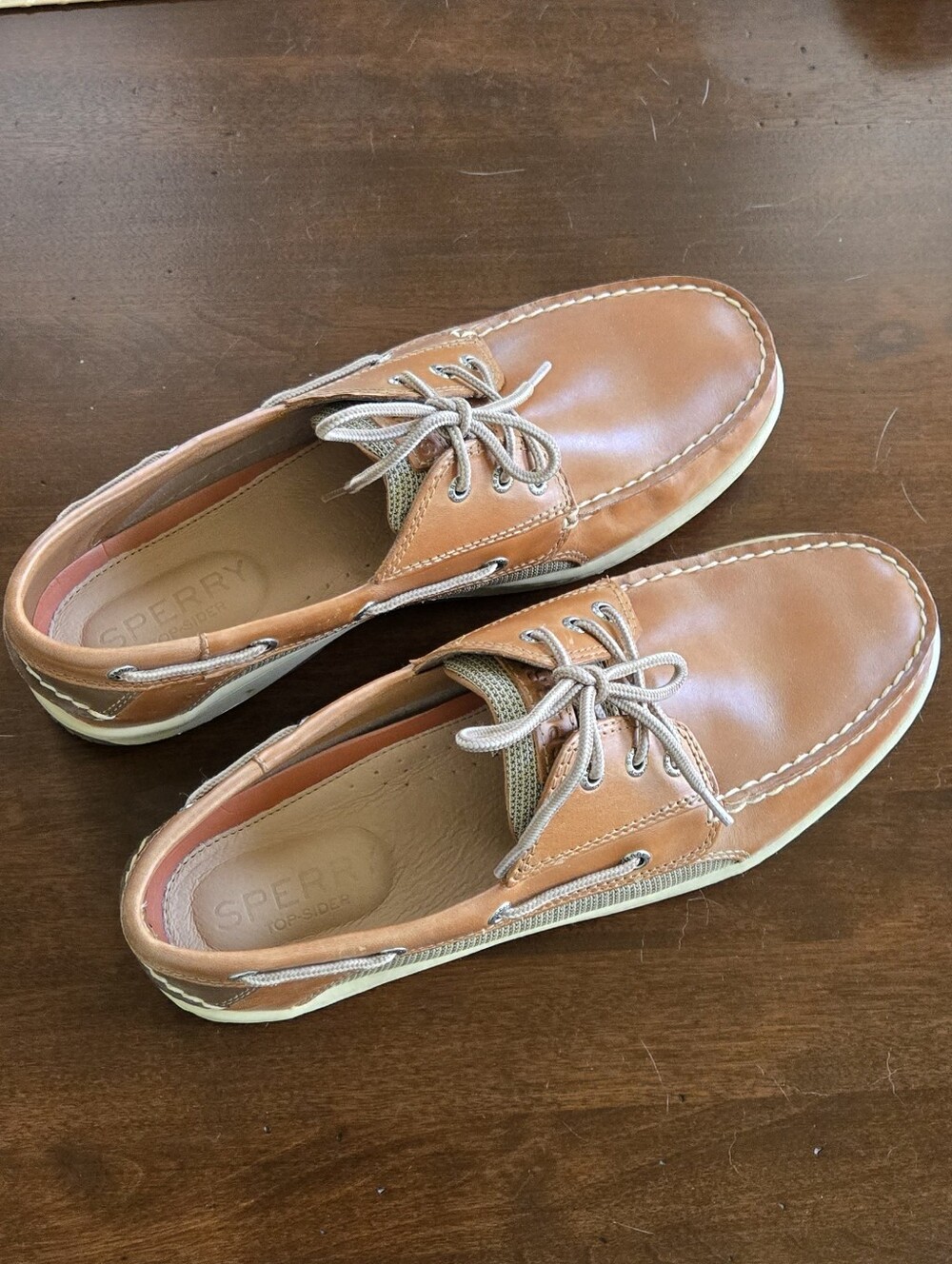 Sperry Men's Billfish 3-Eye Leather Boat Shoes - Cognac 11.5 EW - Picture 1 of 4